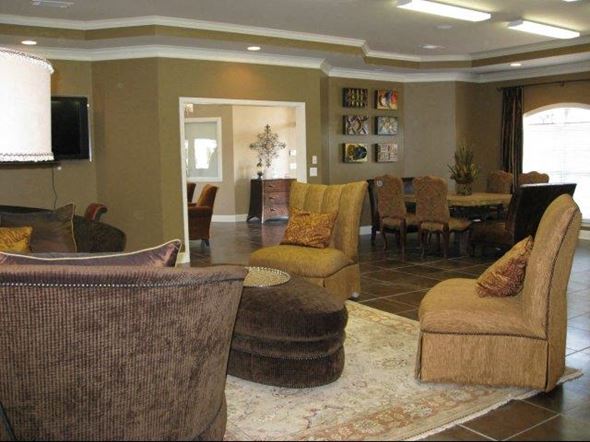 Mobile apartment for rent - Clubhouse with Brown Furniture at Tyler Ridge, Mobile, AL