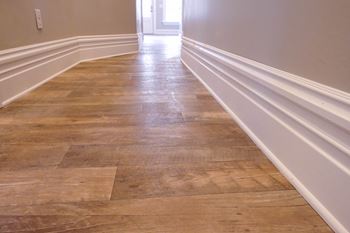 Hardwood floors in living spaces