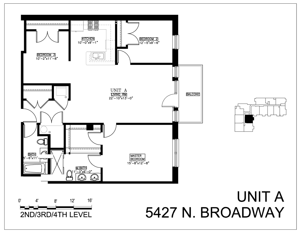 Floor plan for 3 beds, 2 baths, 1200 sqft