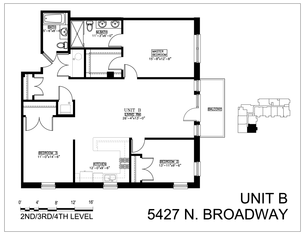 Floor plan for 3 beds, 2 baths, 1315 sqft