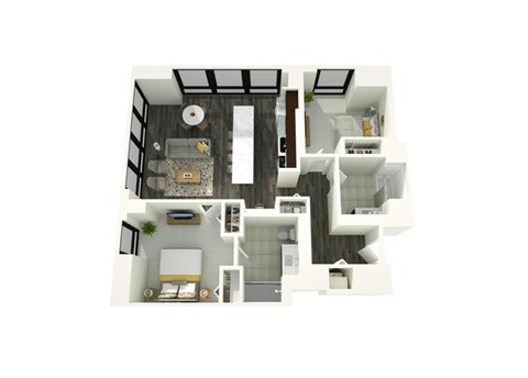 Floor plan for 2 beds, 2 baths, 1084 sqft
