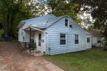 New Haven apartment for rent - A blue house with a white door and windows.