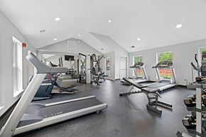 Pikesville apartment for rent - the gym with treadmills and other exercise equipment at 1861 muleshoe road