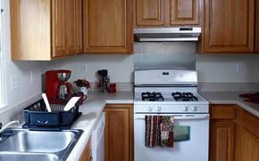 West Point apartment for rent - a kitchen with a stove and a sink