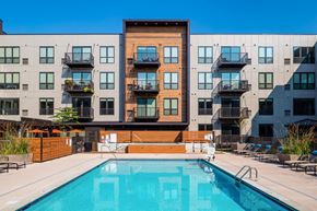 Des Moines apartment for rent - Outdoor Pool at Confluence on 3rd Apartments in Downtown Des Moines