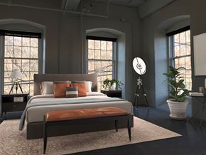 Philadelphia apartment for rent - A bedroom with a large bed and a window.