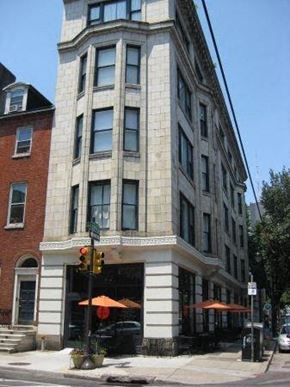 Philadelphia apartment for rent - a tall building on the corner of a street