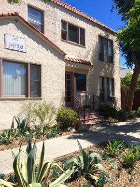 Los Angeles apartment for rent - A house with a sign that says Barton.