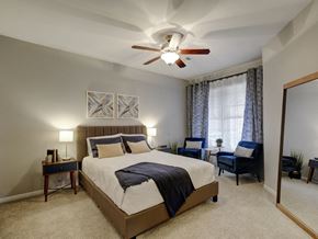 Austin apartment for rent - furnished model bedroom