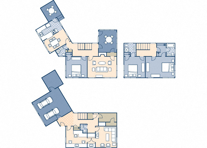 Floor plan for 3 beds, 3.5 baths, 2950 sqft