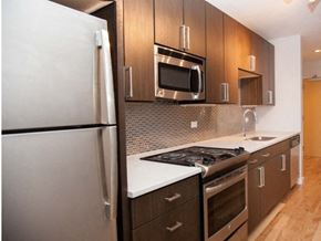 New Orleans apartment for rent - a kitchen with a stove microwave and refrigerator