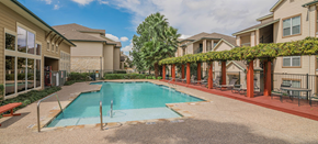 Converse apartment for rent - clear blue pool with red wood sundeck