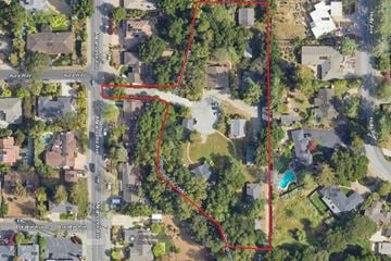 Los Altos apartment for rent - an aerial view of a street with a red line