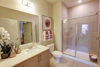 Walk-in showers in select plans*