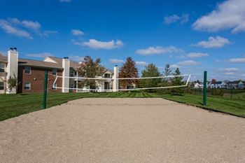 Sand volleyball court