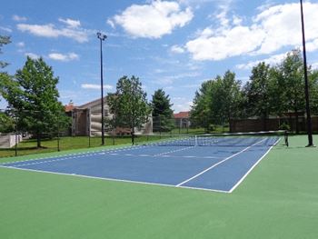 Lighted tennis court