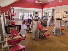 Fishers apartment for rent - a gym with a variety of exercise equipment