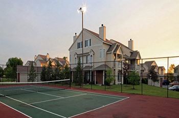 Lighted tennis court