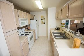 Fishers apartment for rent - a kitchen with a stove and a sink