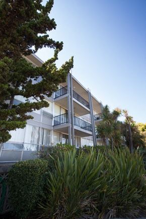 San Mateo apartment for rent - a view of the building from the beach