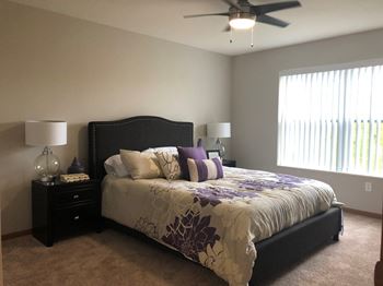 Ceiling fan in master bedroom