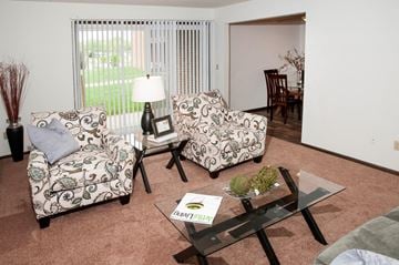 New Hope apartment for rent - a living room with two chairs and a table