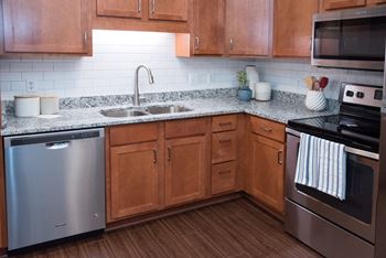 Under-mount sink with faucet