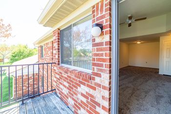 View from balcony into living room