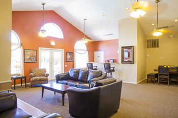Clubhouse lounge with couches