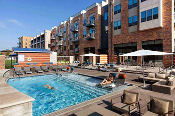 Pool with sunning deck