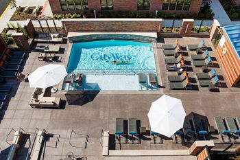 Aerial pool view