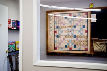 Game room at cottages of anderson
