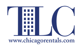 Chicago apartment for rent - A logo with the letters "TLG" and a building icon, followed by the website "www.chicagorentals.com".