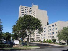 Rochester apartment for rent - a large white building with a tree in front of it