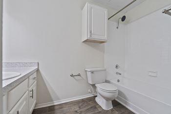 Contemporary upgrade apartment homes include: faux-granite countertops, stainless steel appliance package, brushed nickel lighting & hardware, upgraded faux-wood flooring & carpet and framed bathroom mirrors