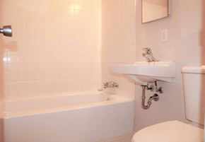 Brandon townhouse for rent - a white bathroom with a sink and a toilet
