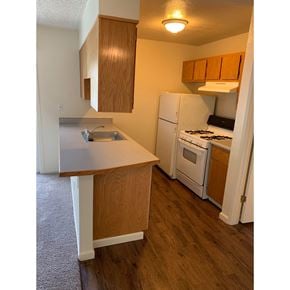 Stockton apartment for rent - Breakfast counter and view of kitchen | Stockton, CA 95207 | Abbey Pointe Apartments | Kitchen