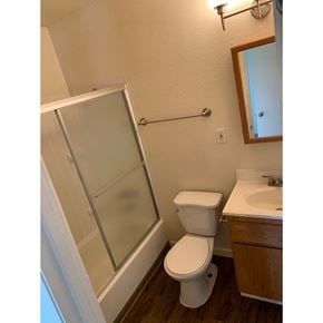 Stockton apartment for rent - Empty bathroom | Stockton, CA 95207 | Abbey Pointe Apartments | Bathroom