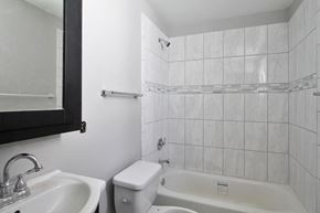 Oak Park apartment for rent - a bathroom with a sink toilet and a tub