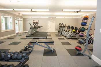 Fitness center with modern equipment