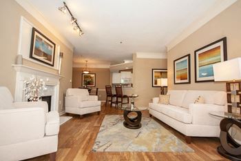 Upgraded flooring in living room