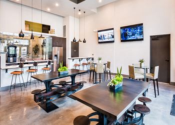 Clubhouse with tvs and seating