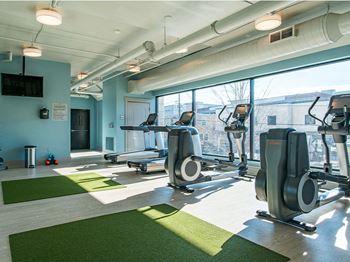 Fitness center cardio equipment