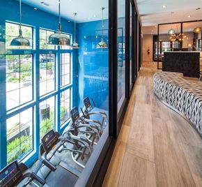 Brookhaven apartment for rent - a treatment room at a spa with chairs in front of a window