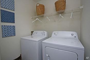 Washer and dryer included in select homes