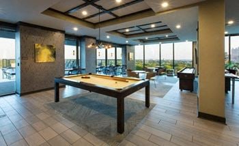 Game room with pool table