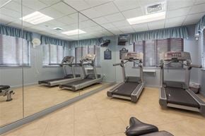 East Wareham apartment for rent - a gym with a lot of machines and a mirror