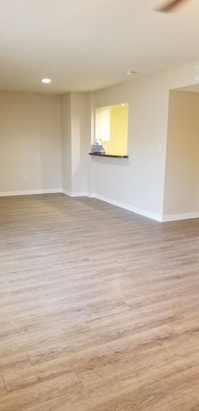 Pascagoula apartment for rent - an empty living room with white walls and wood floors