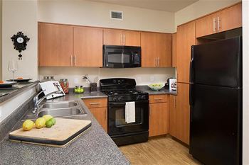 Black kitchen appliances