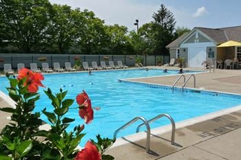 Sparkling pool with sun deck